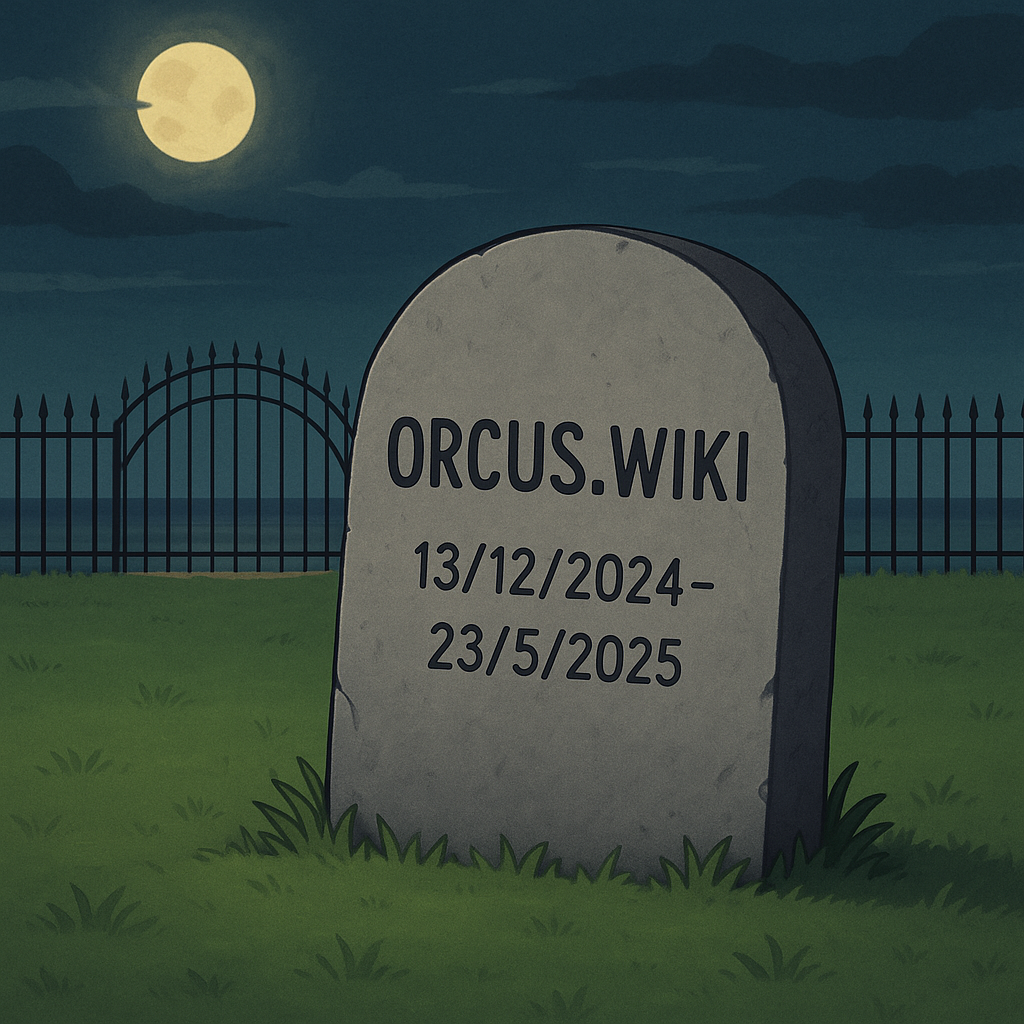 Orcus.wiki shutdown illustration